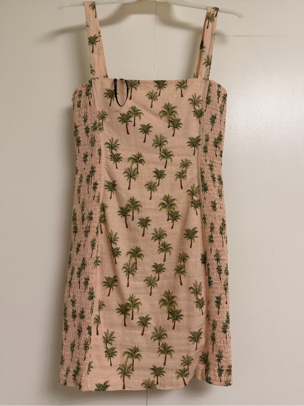 Forever 21 Pink Palm-Print Mini Sundress